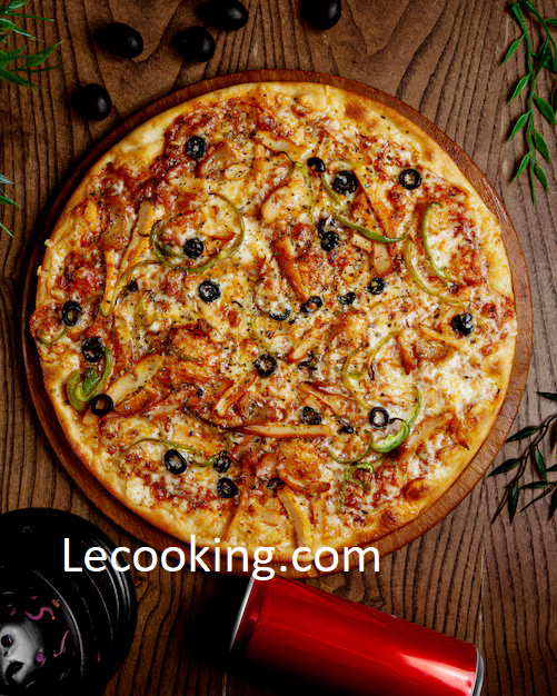 chicken pizza with bell pepper olives 140725 7233