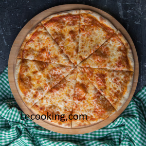 side view closed pizza with checkered rag round board 176474 3046