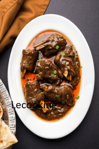 lamb mutton shank also known as gosht paya khoor curry served with indian wheat roti selective focus 466689 21940