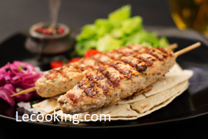 minced lula kebab grilled turkey chicken with fresh vegetables 2829 19994