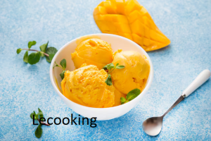 mango ice cream sorbet plate concrete background close up 186456 1935